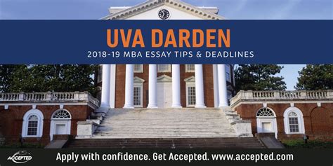 Hanna Renaldi's Blog: UVA Darden MBA Essay Tips & Deadlines