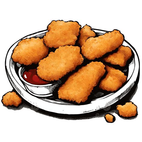 Chicken Nuggets Concept Art, Chicken Nuggets, Cartoon Chicken Nuggets ...