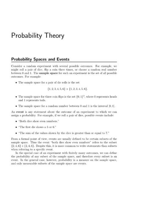Theory of probability - B.A Economics - Studocu