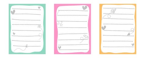Image result for Cute Note Paper Template