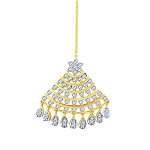 Buy Nakshatra 18k (750) Yellow Gold and Diamond Maang Tikka at Amazon.in