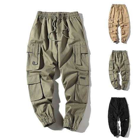 BiZtdJrK Big and Tall Cargo Pants for Men Casual Drawstring Elastic ...