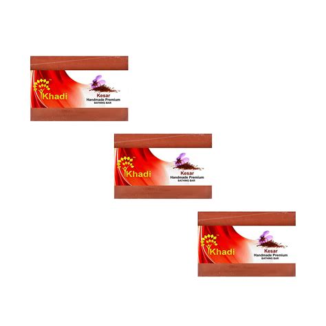 Buy Kailash Khadi Kesar Soap (Pack Of 3) 375 g Online at Low Prices in ...