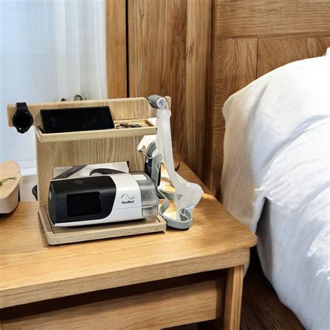 CPAP Stand with Catchall Trays for CPAP Machine, Phone, Watches (Small) – Custom Cave Works