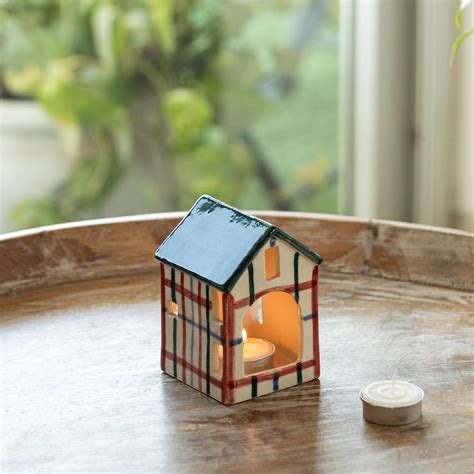 Buy ExclusiveLane 'Tudor Cottage' Ceramic Table Tea Light Candle ...