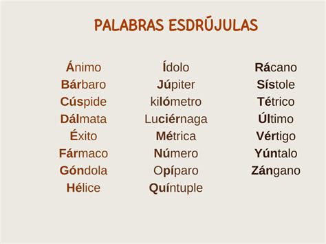 Palabras esdrújulas: cuáles son y 123 ejemplos - Enciclopedia Significados