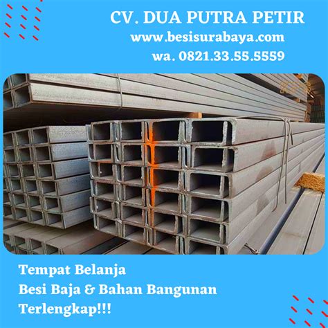 Supplier Besi Kanal UNP 80 x 45 x 6 x 8 Panjang 6 m oleh CV. Dua Putra ...