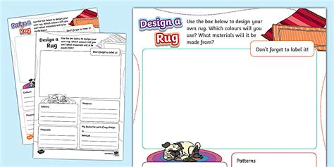 Design a Rug Worksheet (teacher made) - Twinkl