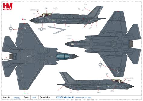 F-35C lightning II 169034, VFA-125, 2022