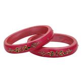 Sukriti Beautiful Casual Kundan Pink lac Kada Bangles for Women – Set ...