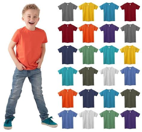 BILLIONHATS 24 Pack Kids Cotton Tshirts Bulk, Wholesale Unisex Children ...