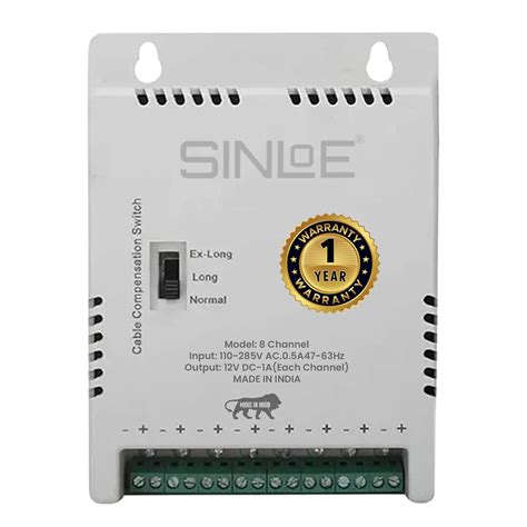 Sinloe AE-808P 8 Channel CCTV SMPS Power Supply – 12V DC 10A Output ...