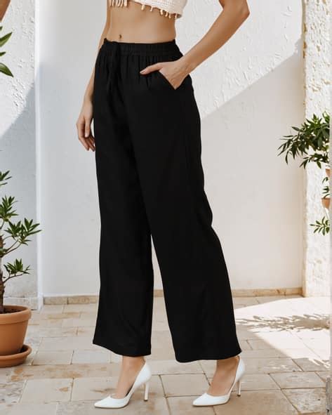 Buy Black Trousers & Pants for Women by Shein Online | sheinindia.in