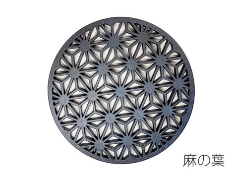 藍染トチ 細密伝統模様コースター / Indigo Hinoki Traditional Pattern Coaster | AOLA