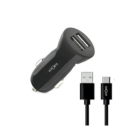 Dual Port Car Charger and Type C Cable with 2.4 Amps Output – BuyKaro