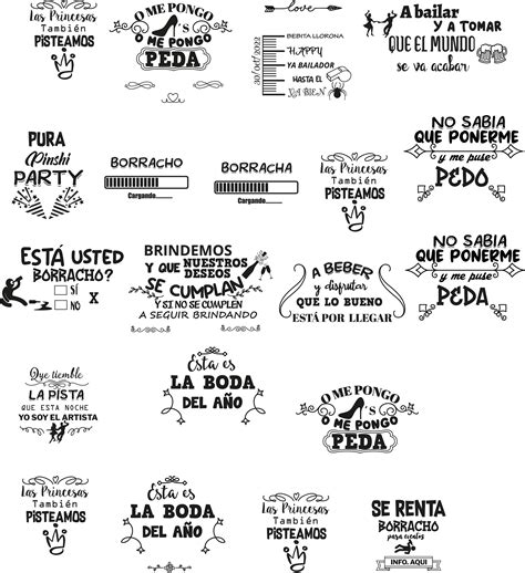 Frases de Boda vectores para sublimar en termos - Etsy México