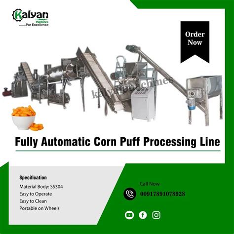 Corn Puff Making Machine - 100 Kg / Hour Puff Corn Making Machine ...