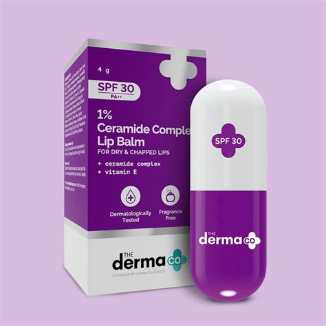 1% Ceramide Complex Lip Balm for Dry Lips with SPF 30 -4g – The Derma Co