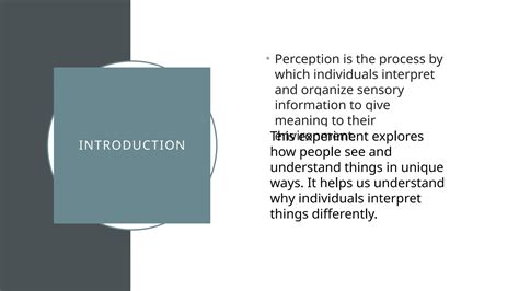 Image result for Objective Perception Experiment