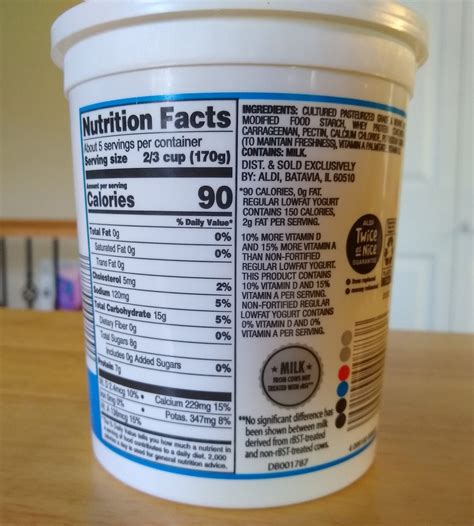 Plain Yogurt Ingredients