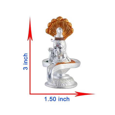 Pure Silver 990 Shivling Statue ~ CaratCafe