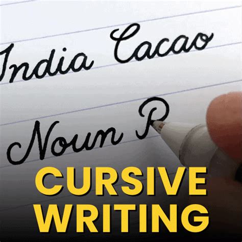 English Cursive Writing Practice Worksheets PDF