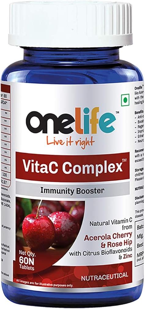 Onelife VitaC complex: 60 Tablets(Natural Vitamin C form Acerola cherry ...