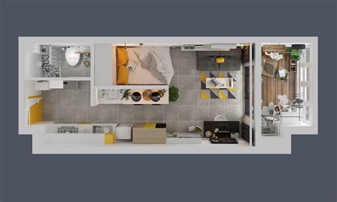 40平方米现代简约单身公寓客厅装修效果图_太平洋家居网图库