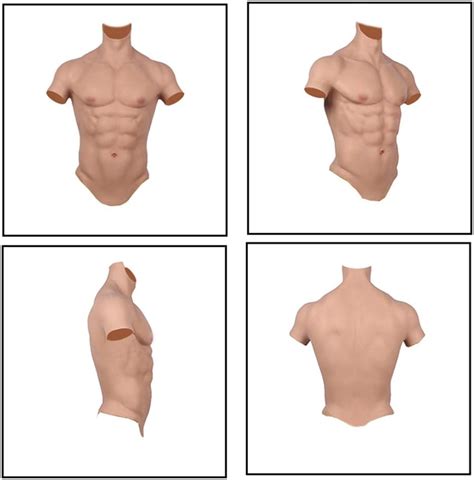 Liifun Realistic Fake Muscle Silicone Male Chest Half Body India | Ubuy