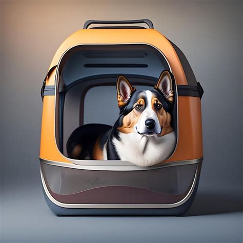 Dog sits in a pet carrier moving with animals carrying for animals ...