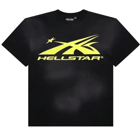 Hellstar Sport Logo T-shirt Black Yellow [Capsule 10] - HellStr