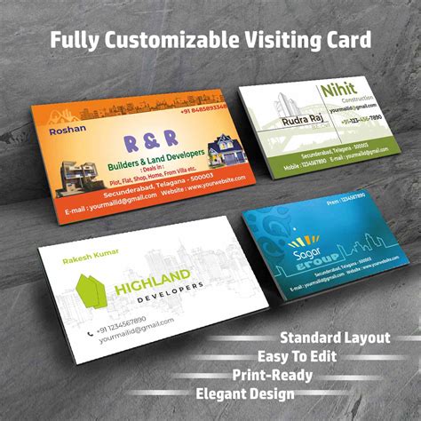 3/10 Business Visiting Card Design Files – 100 CDR v11 Templates Files ...