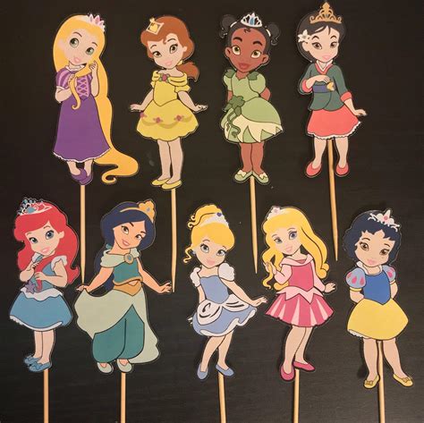 Princess Cupcake Toppers Princess Party Supplies Disney Princesses ...
