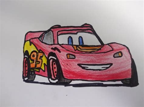 How To Draw Lightning Mcqueen From Cars 3