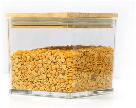 Buy Anko 1 Litre Acrylic Airtight Food Storage Container With Bamboo ...