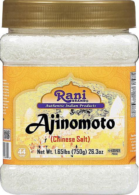 Rani Ajinomoto (Chinese Salt) 26.3oz (1.65lbs) 750g PET Jar Umami ...