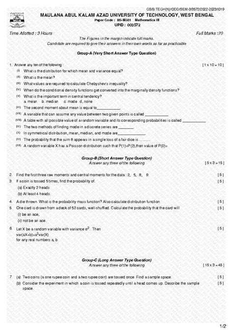 ECE 3rd Sem Exam Papers: EC301, EC302, EC303, EC304, ESCS301, BSM301 ...