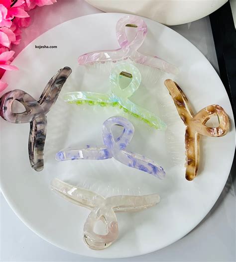 Knot Acrylic Unbreakable Hair Claw | XL Premium Claw Clip Clutcher ...