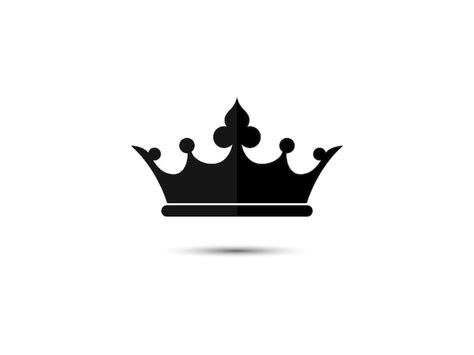Kroon symbool met zwart kleur isoleren op witte achtergrond vector ...
