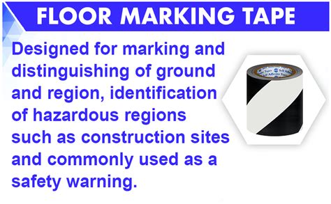 VCR Black & White Floor Marking Tape - 18 Meters in Length 24mm / 01 ...