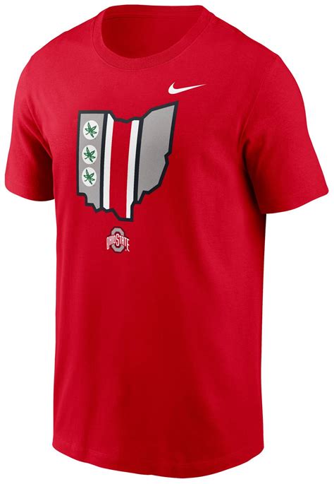 Nike Men's Ohio State Buckeyes Scarlet Core Cotton State T-Shirt | Ohio ...