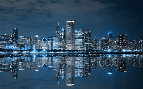 Chicago at Night Wallpapers - Top Free Chicago at Night Backgrounds ...