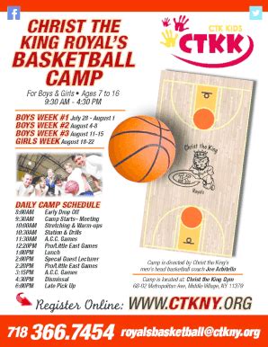 Christ The King Basketball Camp 2023 - Fill Online, Printable, Fillable ...