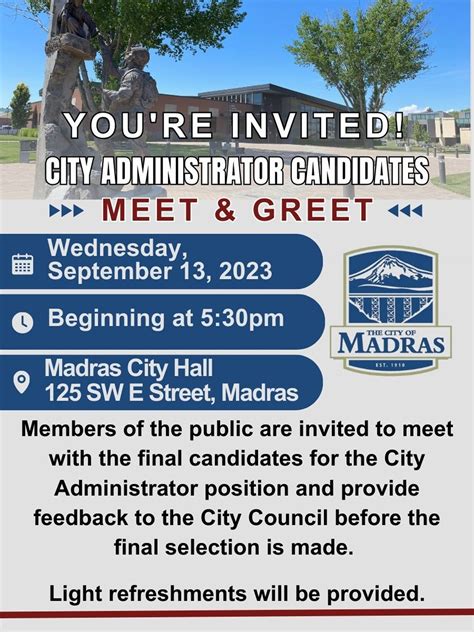 Meet & Greet: City Administrator Candidates | Madras OR