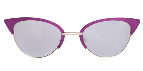 Deirdre Cat Eye - Purple (Silver Mirror-coating) Eyeglasses