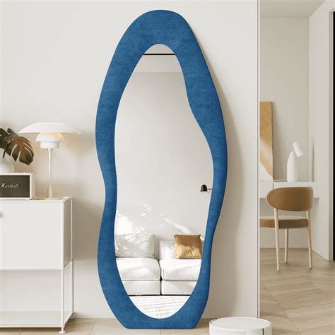 TinyTimes 63"x24" Full Length Mirror Irregular Floor Mirror Full Body ...