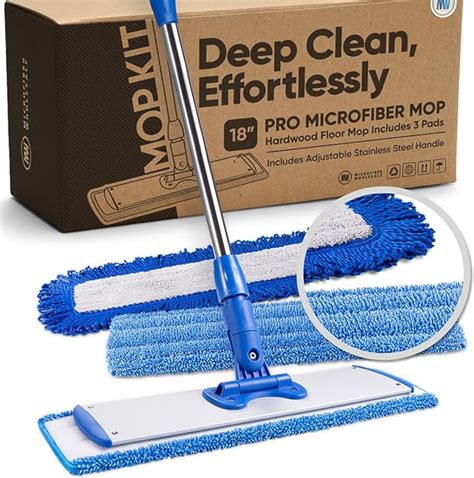 Amazon.com: 18" Professional Hardwood Floor Mop - Dry & Wet Mop for ...