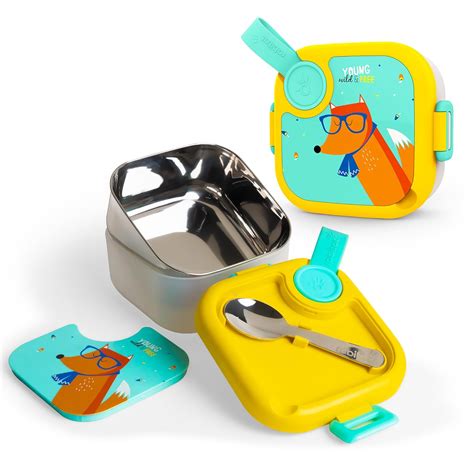 Buy rabitat Stainless Steel Lunch Box with Spoon - 2 Years Brand ...