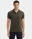 Buy Super Combed Cotton Rich Solid Half Sleeve Polo T-Shirt with Chest ...