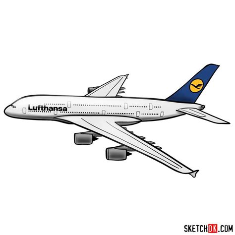 airplane drawing a380